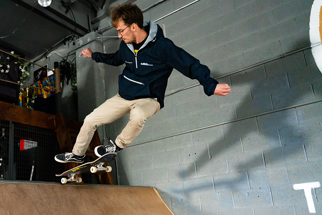 Jack Hessler riding a skateboard